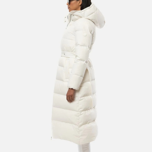 NWT Quilted DOWN PUFFER Long Puffer Winter Coat L White  Ski Snow Puffer - Picture 11 of 14